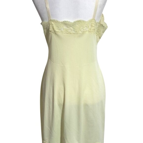 Vintage Sears Dress Slip Size 36 Pale Yellow Undergarment Lingerie Non Cling - Picture 3 of 11